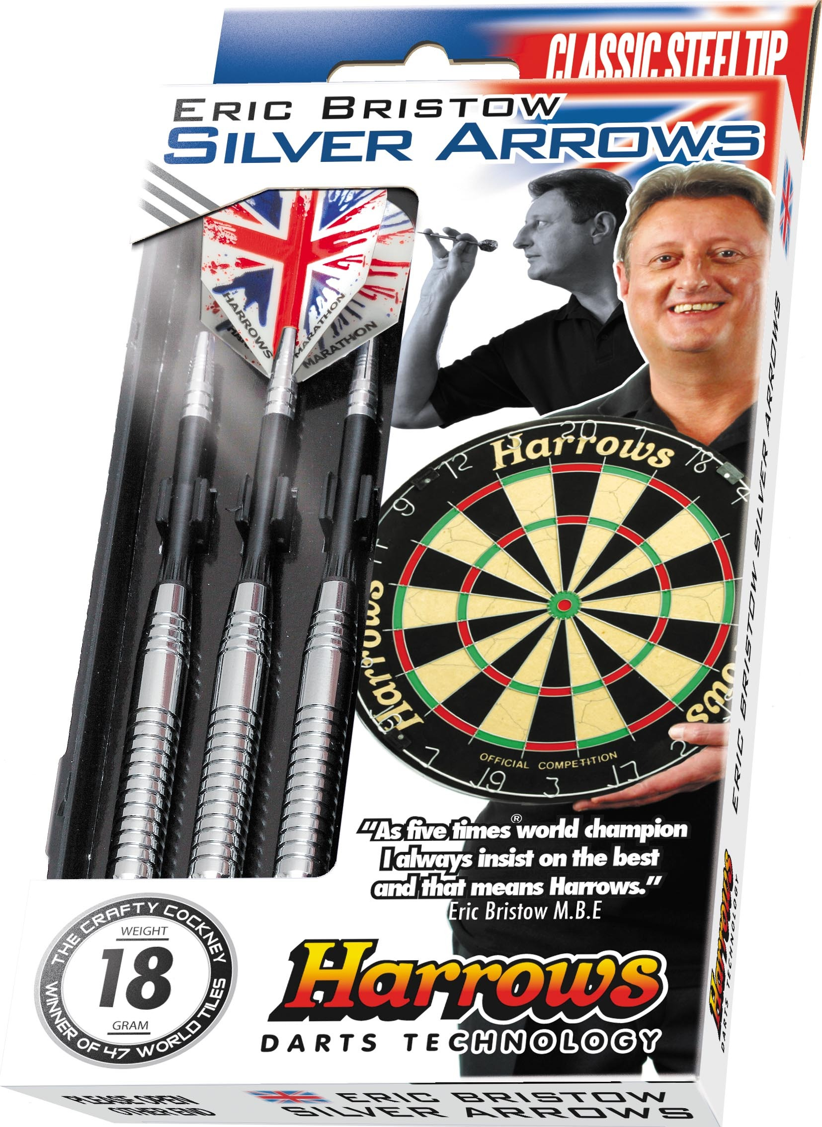 Harrows Silver Arrows Steeltip Dartpijlenset - Grijs