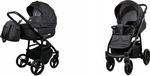 BabyLux Axel 2 in 1 système de voyage pour bébé poussette landau housse de pluie amovible réglable chancelière nouveau-né à bébé bande de mousse de polyuréthane cadre noir carbone