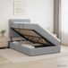 vidaXL Opbergbed met matras, lichtgrijs, 120 x 200 cm, stof