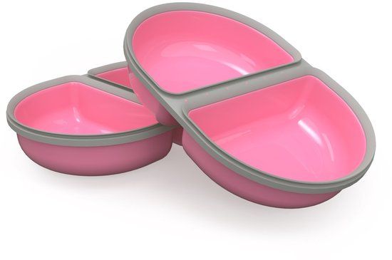 SureFeed Voerbak dubbel roze - set van 2 stuks