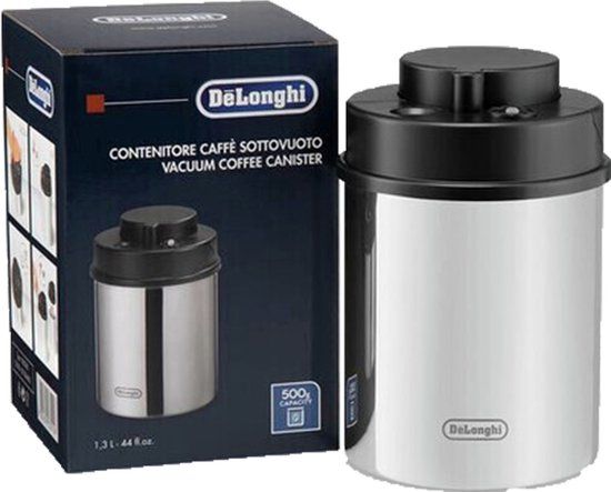 De'Longhi 5513284421 Pot, Rond, 1.3L, Zwart/Roestvrijstaal