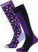 Poederbaas Panther Skisokken (2-pack) - Paars/Zwart/Wit - Maat 35-38