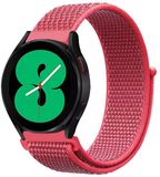 By Qubix - Geschikt voor Garmin Venu 4 - 45mm - Sport Loop nylon bandje - Donkerroze