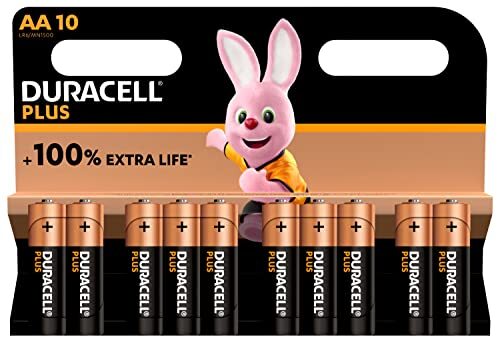 Duracell Plus New AA Mignon alkaline-batterijen, 1,5 V LR6 MN1500, 10 stuks