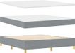 vidaXL Boxspring bed met hoofdeinde Lichtgrijs 200 x 180 cm Stof