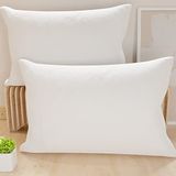 PETTI Artigiani Italiani - Paar kussenslopen 50 x 70 cm van microvezel, decoratief kussen voor slaapkamer bank set van 2 kussenslopen, effen, wit, 100% Made in Italy