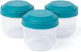 Amuse Rikko Lagoon Snackbox set - 185ml - Set van 3 lekvrije Snackdoosjes - Transparante Bewaardoosjes - BPA-vrij Fruitbakje - Sluit gemakkelijk - Groen
