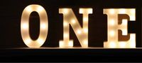 Merkloos Lichtgevende Letters ONE - 16 cm - Wit - LED