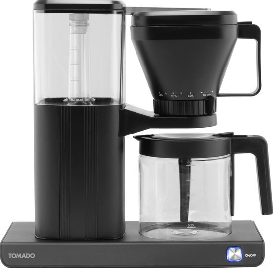 Tomado TCM1301B - Koffiezetapparaat - 1.25 L inhoud - Filterkoffie - Zwart zwart