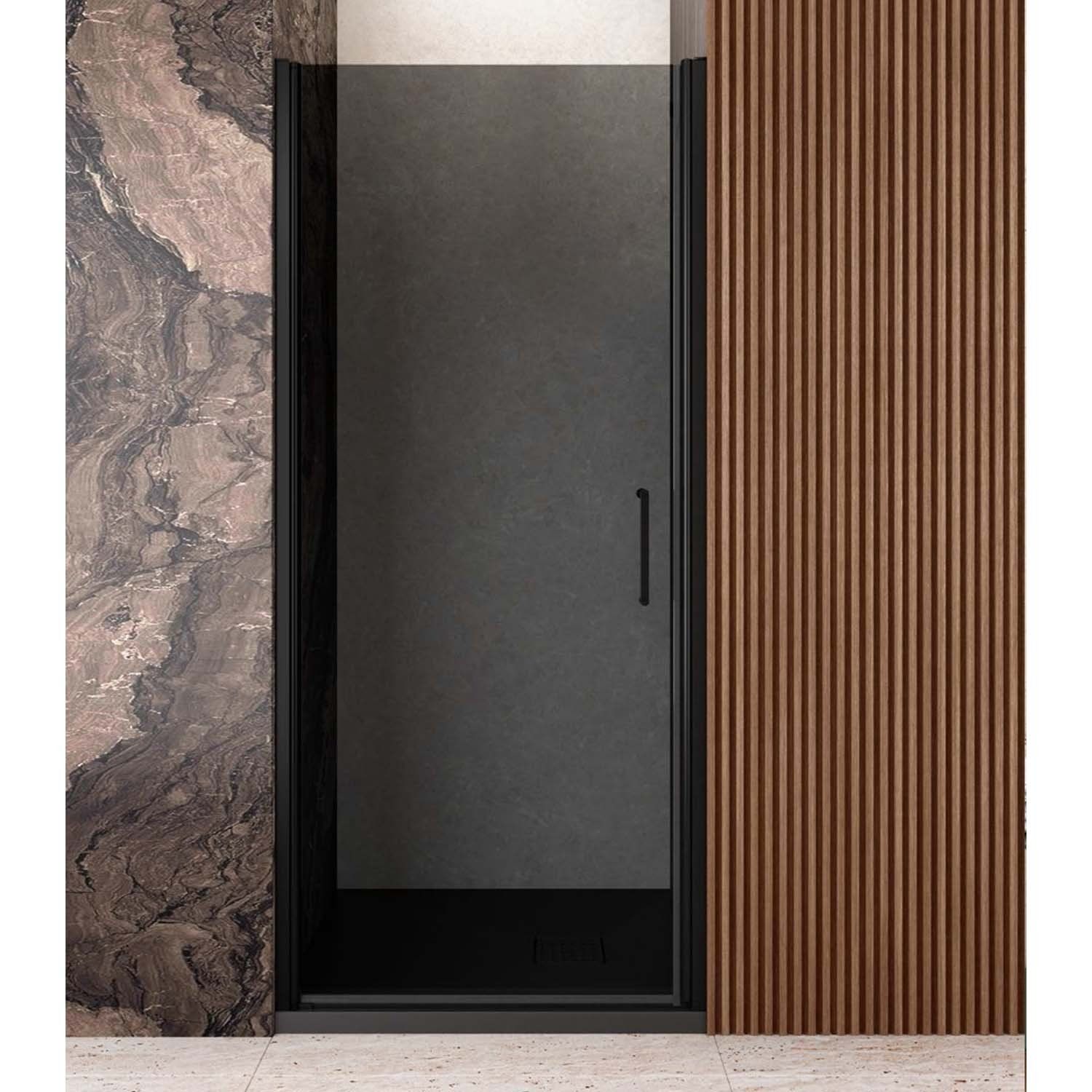 Lacus Nisdeur lacus giglio evo 1 klapdeur 100x200 cm rookglas zwart