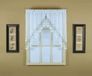 Today's Curtain Vintage Macramé Organza Swag 96,5 cm Wit/Blauw 58" B x 38" L
