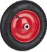 Merkloos Relaxdays kruiwagenwiel 3.00-8, binnenband, stalen velg, tot 100 kg, robuuste luchtband met ventiel, zwart/rood
