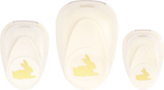 Vaessen Creative Pons Set - Figuurpons - Konijnen - 3 st.