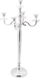 vidaXL Kaarsenhouder Zilver Aluminium 32 x 32 x 79,5 cm
