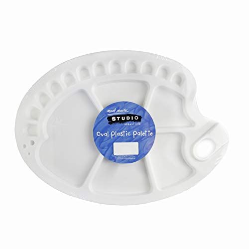 Mont Marte Schilderspalet - Ovaal - 34x25 cm - 11 Mengputten - Kunstenaarspalet