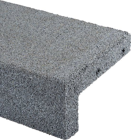 Opsluitband L-vorm grijs | 100x12,5x5cm | Rubber | Gazonomranding