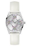Guess Luster GW0837L1 Horloge - Leer - Wit - Ø 36 mm