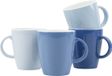 Gimex Colour Line Mok Sky 380 ml Blauw Melamine - 4 Stuks