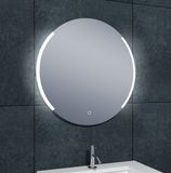 Wiesbaden Rond - Badkamerspiegel - 80x80cm - LED - Verwarming - Anti Condens - Zilver