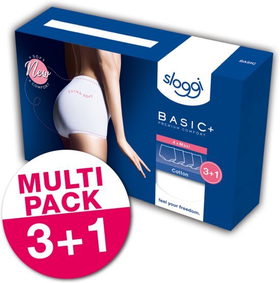 sloggi Dames Basic Maxi 4-pack Wit 38