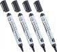 Merkloos / Sans marque Whiteboard marker/stift - 4x - zwart - uitwisbaar - kantoor/school artikelen