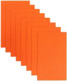 Jtnohx Stijf Vilt, 2 mm dik vilt voor knutselwerkjes, 8 stuks 20x30 cm knutselvilt, vilten vierkantjes voor doe-het-zelfprojecten (oranje)
