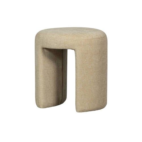 WOOOD Charlie Kruk - Chenille - Naturel - 47x45x45 cm - Zitkruk