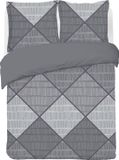 VISION home VISION Harold Dekbedovertrekset - 100% katoen - Lits-jumeaux - Grijs