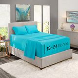 Nestl Beddengoedset, kingsize - diepe zak, 4-delig, helder blauw, microvezel