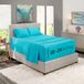 Nestl Beddengoedset, kingsize - diepe zak, 4-delig, helder blauw, microvezel