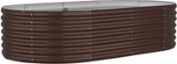 vidaXL Plantenbak 152x80x36 cm gegalvaniseerd staal bruin