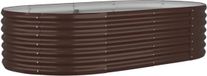 vidaXL Plantenbak 152x80x36 cm gegalvaniseerd staal bruin