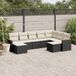 Maison Exclusive - Ensemble de meubles de jardin 9 pièces avec canapé et coussins, noir, en polyrotin