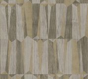 A.S. Création Houtlook Behang Retro bruin goud grijs Vliesbehang 10,05 m x 0,53 m