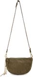 FREDsBRUDER Leren schoudertas Velvet Wild Crossbag Khaki olijfgroen