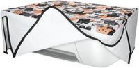 kwmobile Housse en lin pour HP DeskJet 2755e / 2720e / 2710e / 2820e / 2721e - Housse de protection pour imprimante - Design chat