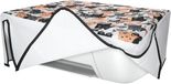 kwmobile Housse en lin pour HP DeskJet 2755e / 2720e / 2710e / 2820e / 2721e - Housse de protection pour imprimante - Design chat