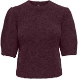 Only Trui Onlnellie Ss O-neck Knt Nca 15380526 Winetasting/melange Dames Maat - M