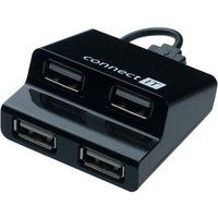 Connect IT Hub USB Connect IT (CI-108) USB 2.0 / 4x USB 2.0 (CI-108) czarny