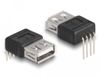 Delock Adapter USB 2.0 Type-A female to 4 pin 90° angled
