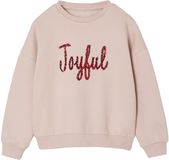 Vertbaudet Kerst sweater voor meisjes met pailletten - Roze (poederkleur) - Maat 140
