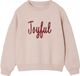 Vertbaudet Kerst sweater voor meisjes met pailletten - Roze (poederkleur) - Maat 140