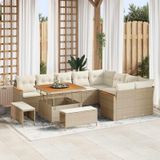 Maison Exclusive - Ensemble de jardin 12 pièces, polyrotin beige