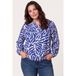 Miss Etam Plus top met print - blauw