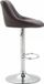 OutdoorMatch Luxe kruk Bruin - Chroom - Set van 2
