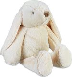 Merkloos Zachte deurstopper konijn voor binnendeuren kinderkamer - 22 x 21 x 24 cm - crème