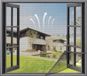 Sans marque Horloge pour fenêtres 95x155cm - Montage facile sans perçage pour air frais