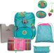 DerDieDas Schooltas ErgoFlex Exklusiv Superflash Schulranzenset 5-delig Paradise Turquoise