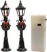 Merkloos / Sans marque Lumineo Kerstdorp Lantaarns - Lantaarnpalen - 2x St - 12 cm