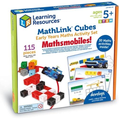 Learning Resources Learning Resources MathLink Kubussen Wiskundemobiel Vroeg Wiskunde 115-Stuk Activiteit Set